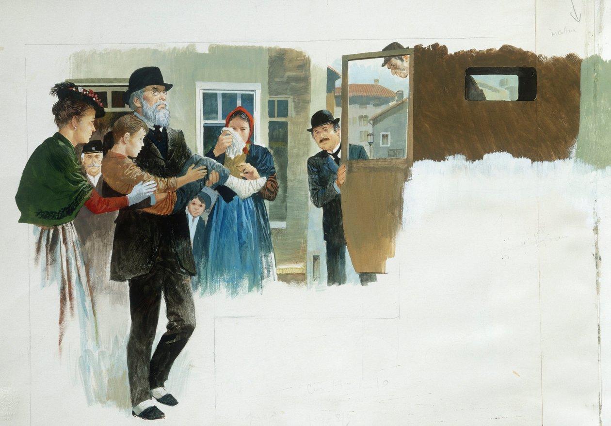 Epäonne, sydämestä, Edmondo De Amicis, piirustus tekijältä Edmondo de Amicis