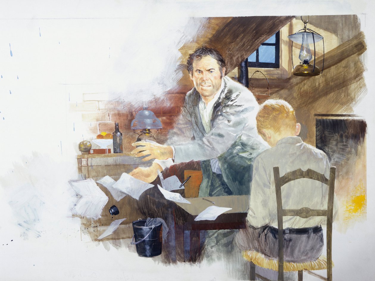 Stardin kirjasto, sydämestä, Edmond De Amicis, piirustus tekijältä Edmondo de Amicis
