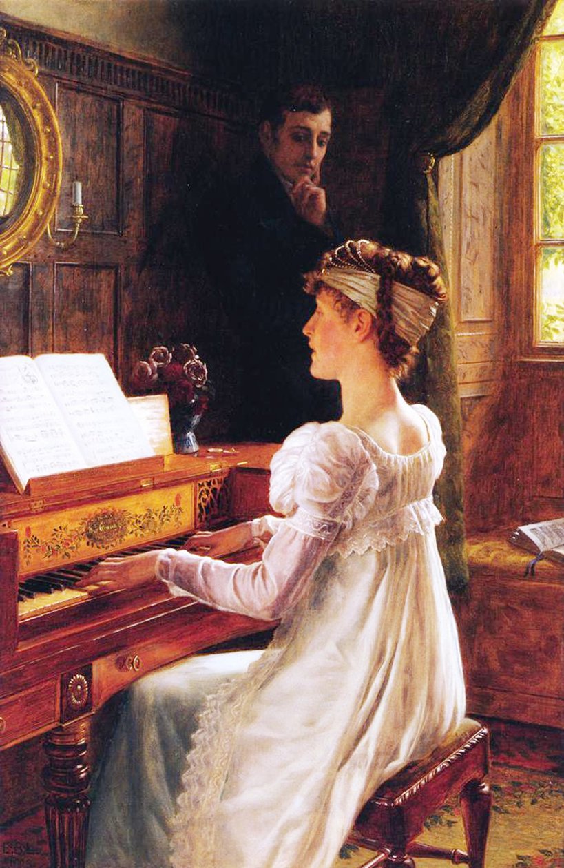 Seurustelu, 1903 tekijältä Edmund Blair Leighton