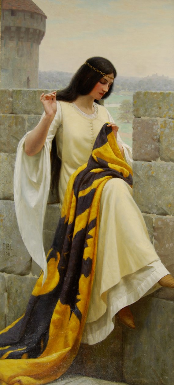 Standardin ompeleminen, 1911 tekijältä Edmund Blair Leighton