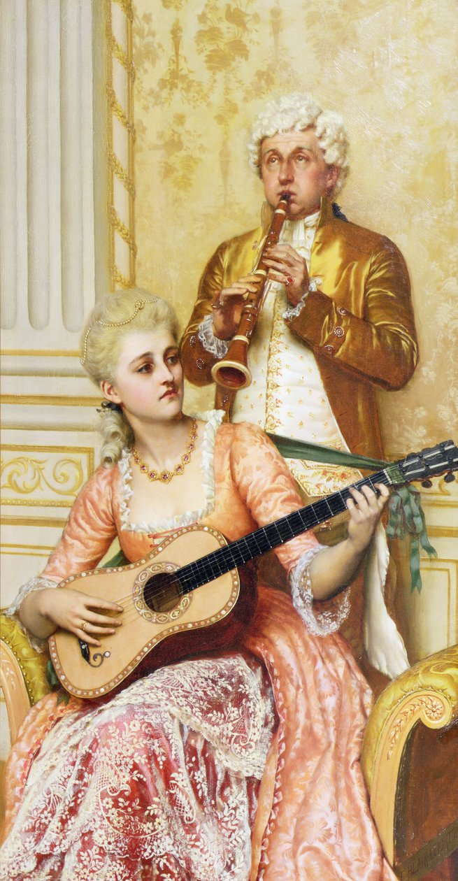 Harjoitus, 1886 tekijältä Edmund Blair Leighton
