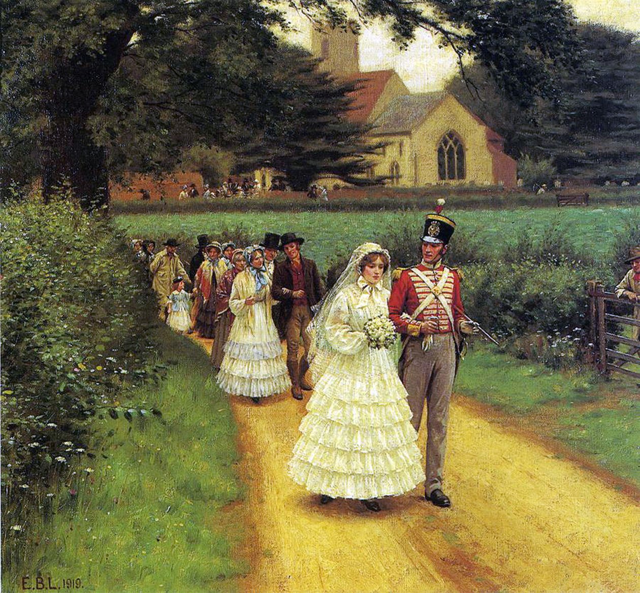 Häät maaliskuussa 1919 tekijältä Edmund Blair Leighton