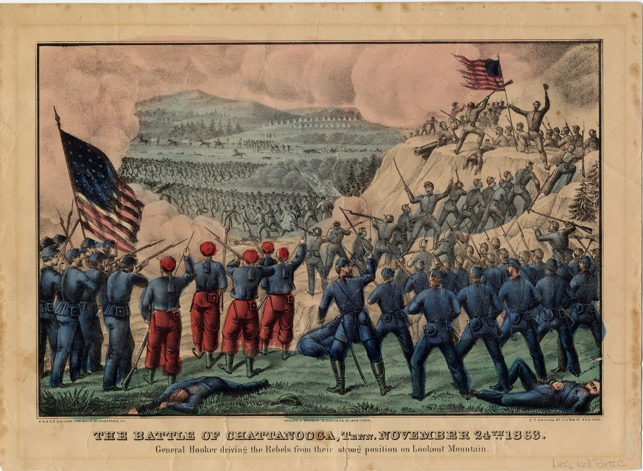 Chattanoogan taistelu, Tennessee, 24. marraskuuta 1863 tekijältä Edmund Burke Kellogg