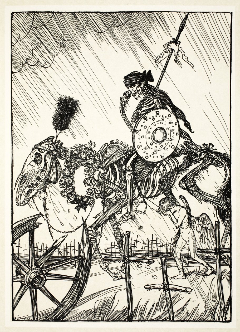 The Return of the Conqueror, kuvitus Edmund J. Sullivanin Keisarin seppeleestä, pub. 1916 tekijältä Edmund Joseph Sullivan