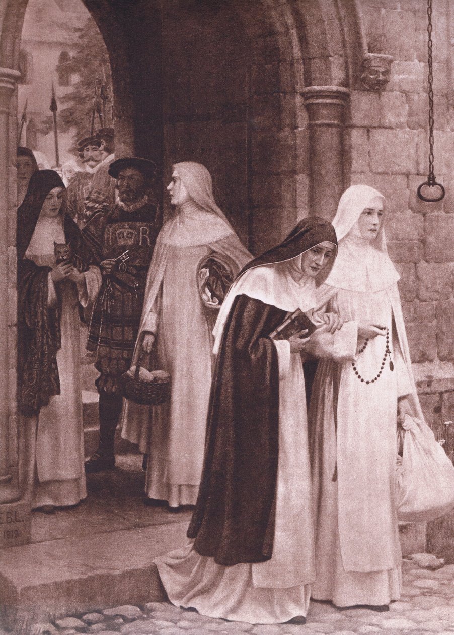Häädetty MacMillanin koulujulisteista, n. 1950-60-luvut (litho) tekijältä Edmund Blair Leighton