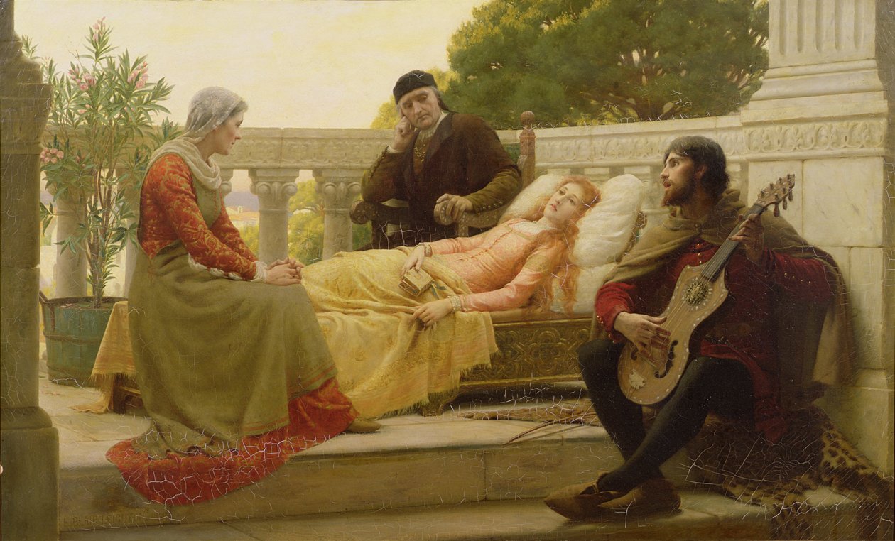 Kuinka Liza rakasti kuningasta, 1890 tekijältä Edmund Blair Leighton