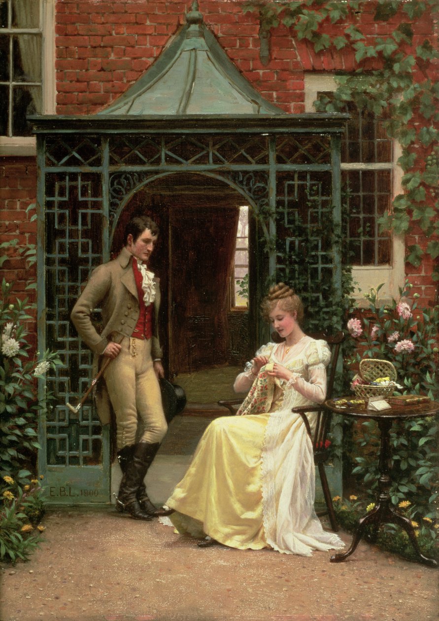 Kynnyksellä tekijältä Edmund Blair Leighton