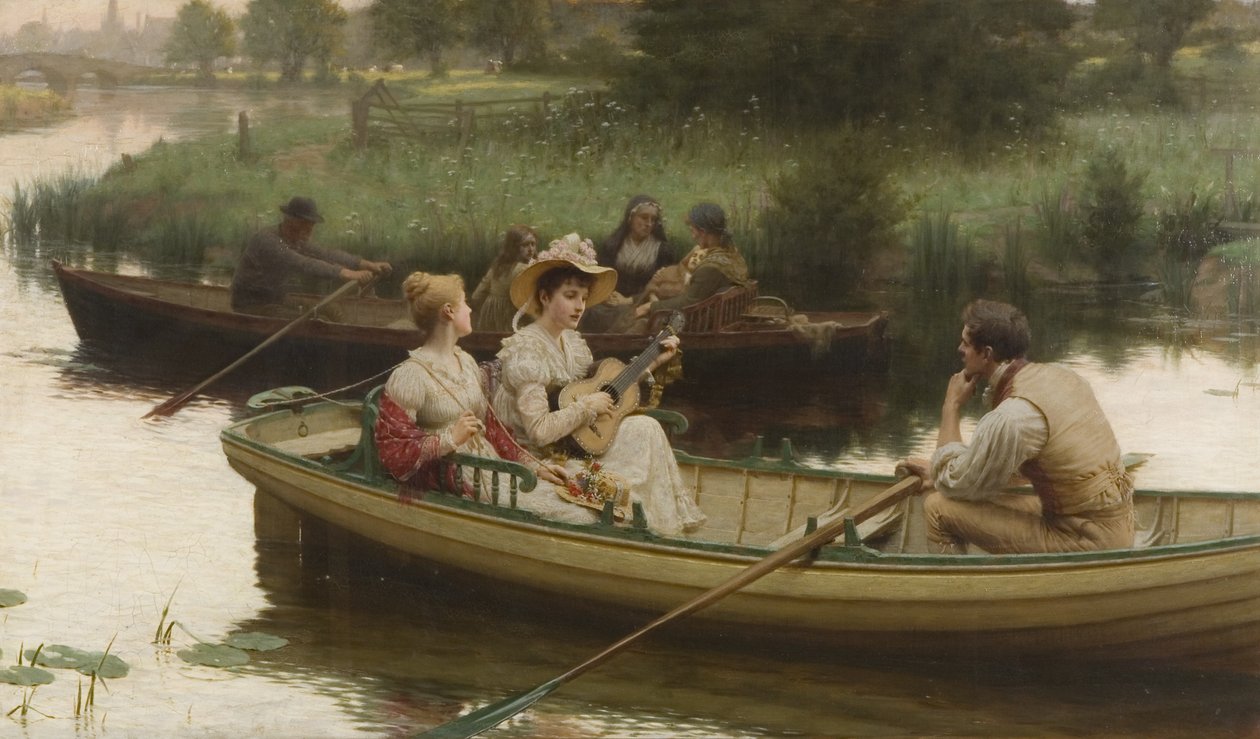 Suru ja laulu (öljy kankaalle) tekijältä Edmund Blair Leighton