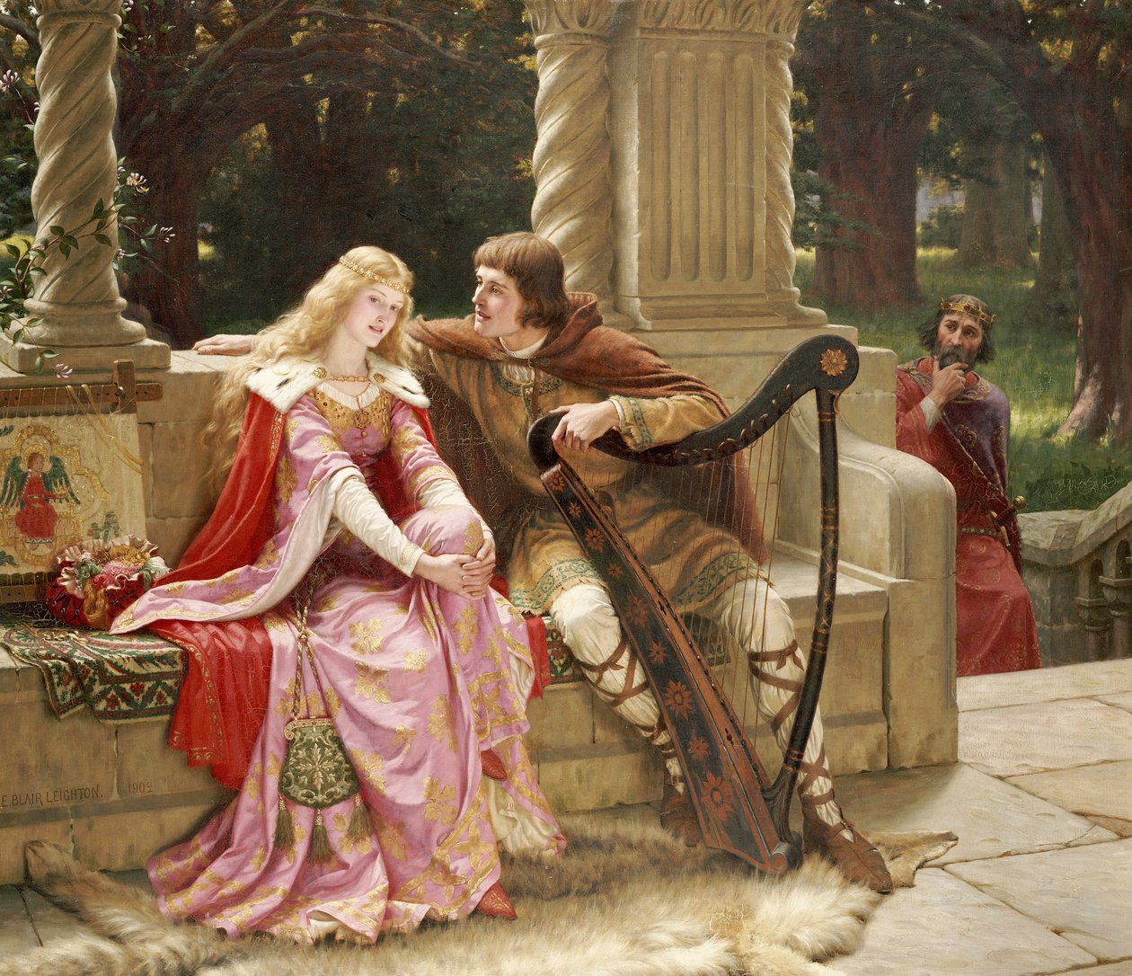 Laulun loppu, 1902 tekijältä Edmund Blair Leighton