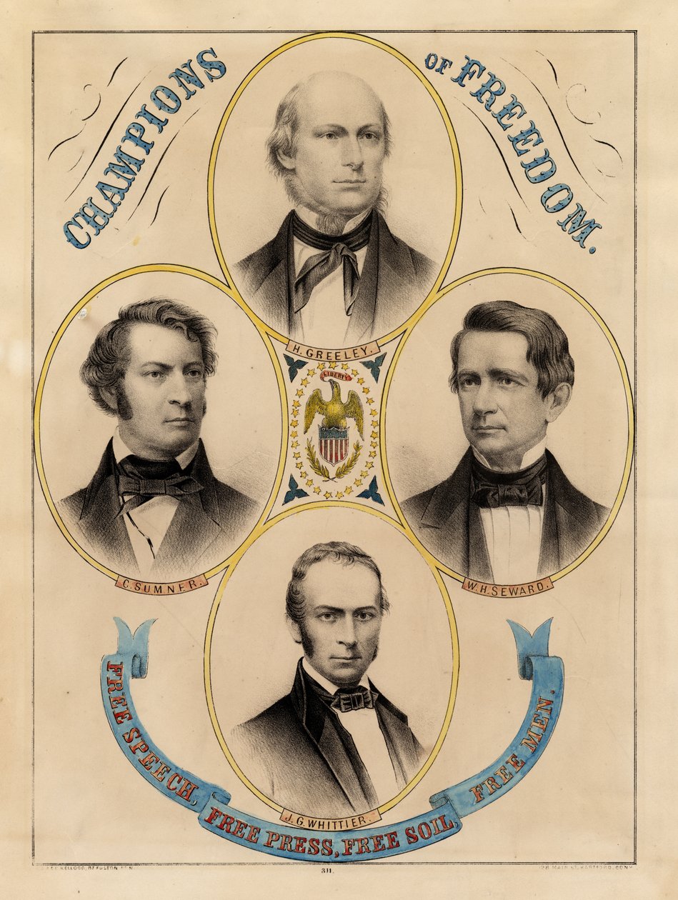 Vapauden, sananvapauden, vapaan lehdistön, vapaan maaperän, vapaat miehet tekijältä Edmund Burke Kellogg