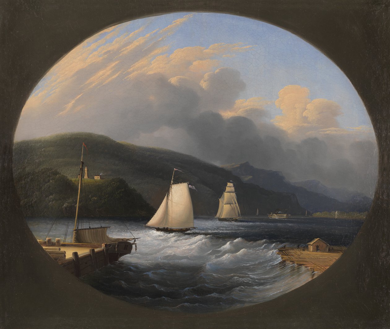 Cornwall Landing, Hudson River, 1851 tekijältä Edmund C. Coates