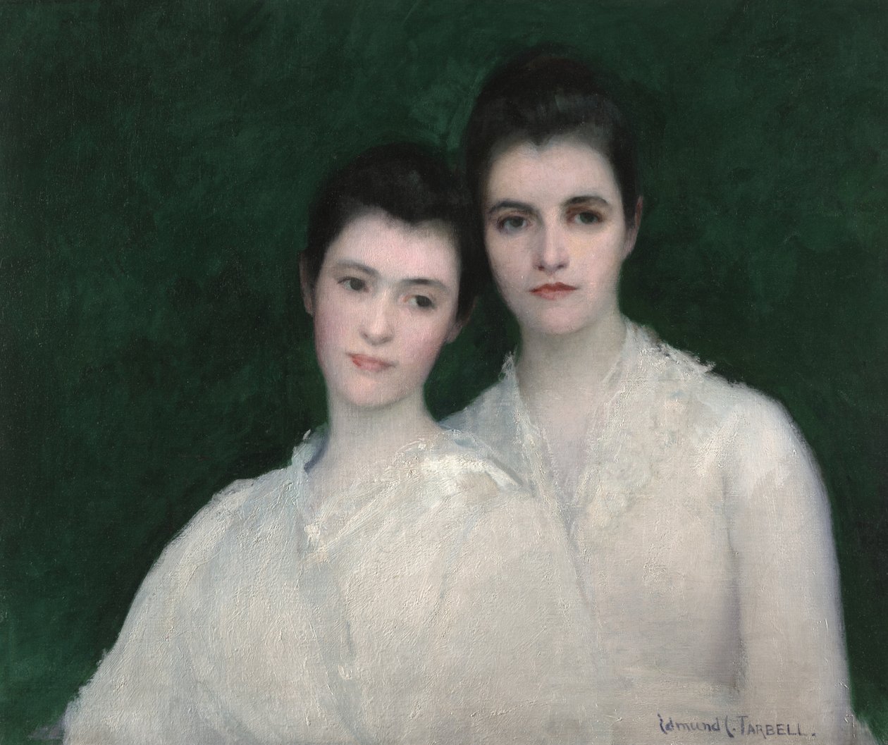 Emeline ja Josephine Tarbell, n. 1905 (öljy kankaalle) tekijältä Edmund Charles Tarbell