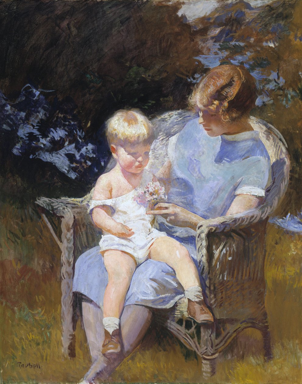 Marjorie and Little Edmund, 1928. finlandès tekijältä Edmund Charles Tarbell