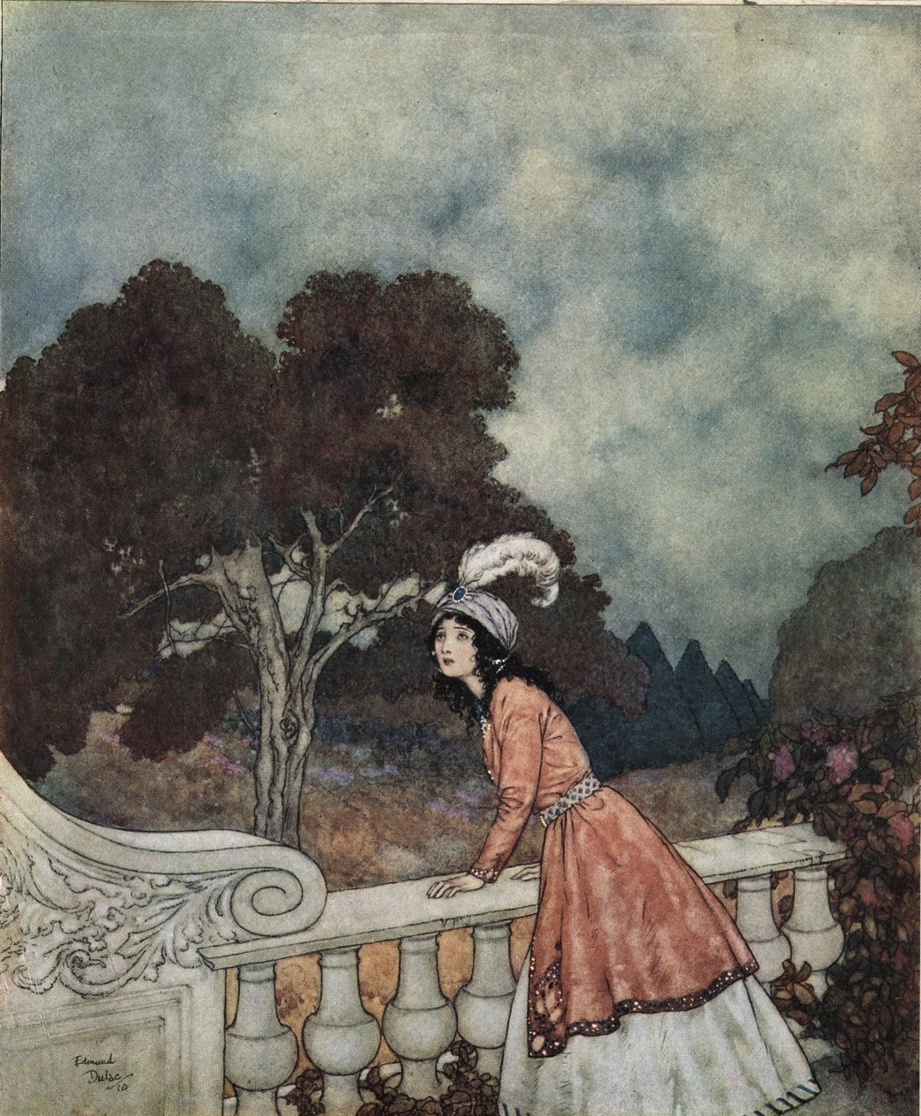 Sininen parta: 1910 (litografia). tekijältä Edmund Dulac