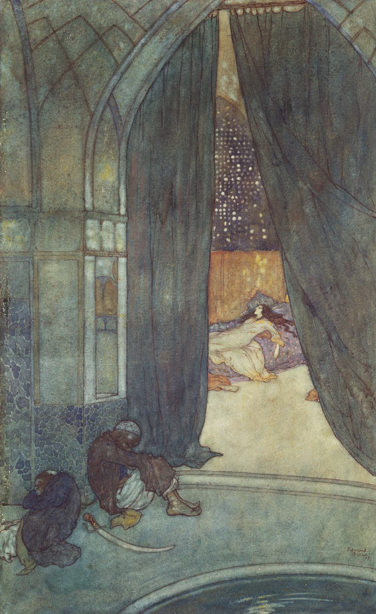 "Hän näki mustat eunukit nukkumassa" - tekijältä Edmund Dulac