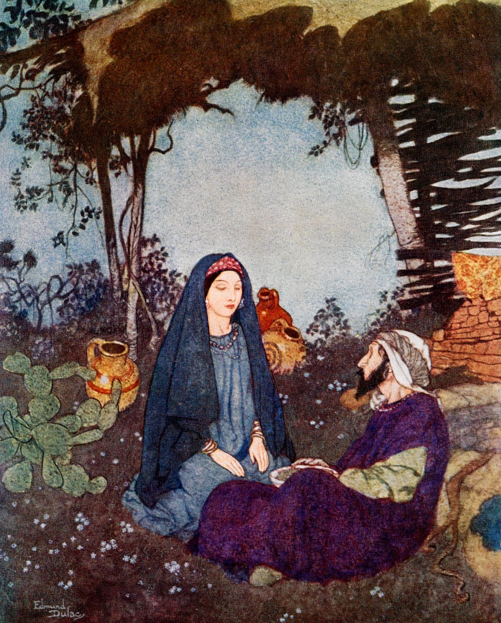 "Jos jälkiruoka olisi kotini, antaisinko maailman mennä ohi", C1900-1950 tekijältä Edmund Dulac
