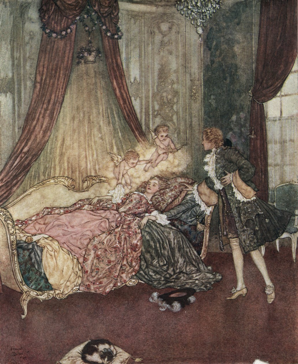 Nukkuva kaunotar: 1910 (litografia). tekijältä Edmund Dulac