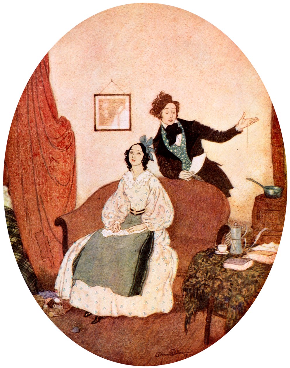 "Tis Lisette, jota rakastan, ja syystä yhä enemmän", 1900-1950 tekijältä Edmund Dulac