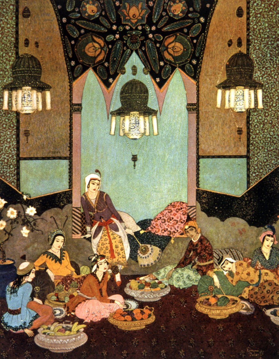 hedelmien huone, Sinbad the Sailor (Sinbad merimies) tekijältä Edmund Dulac