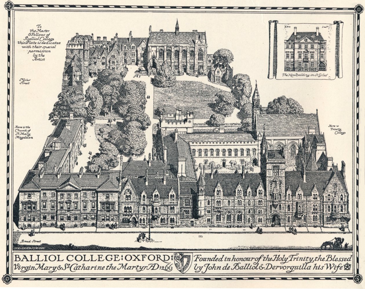 Balliol College, Oxford, 1905 tekijältä Edmund Hort New