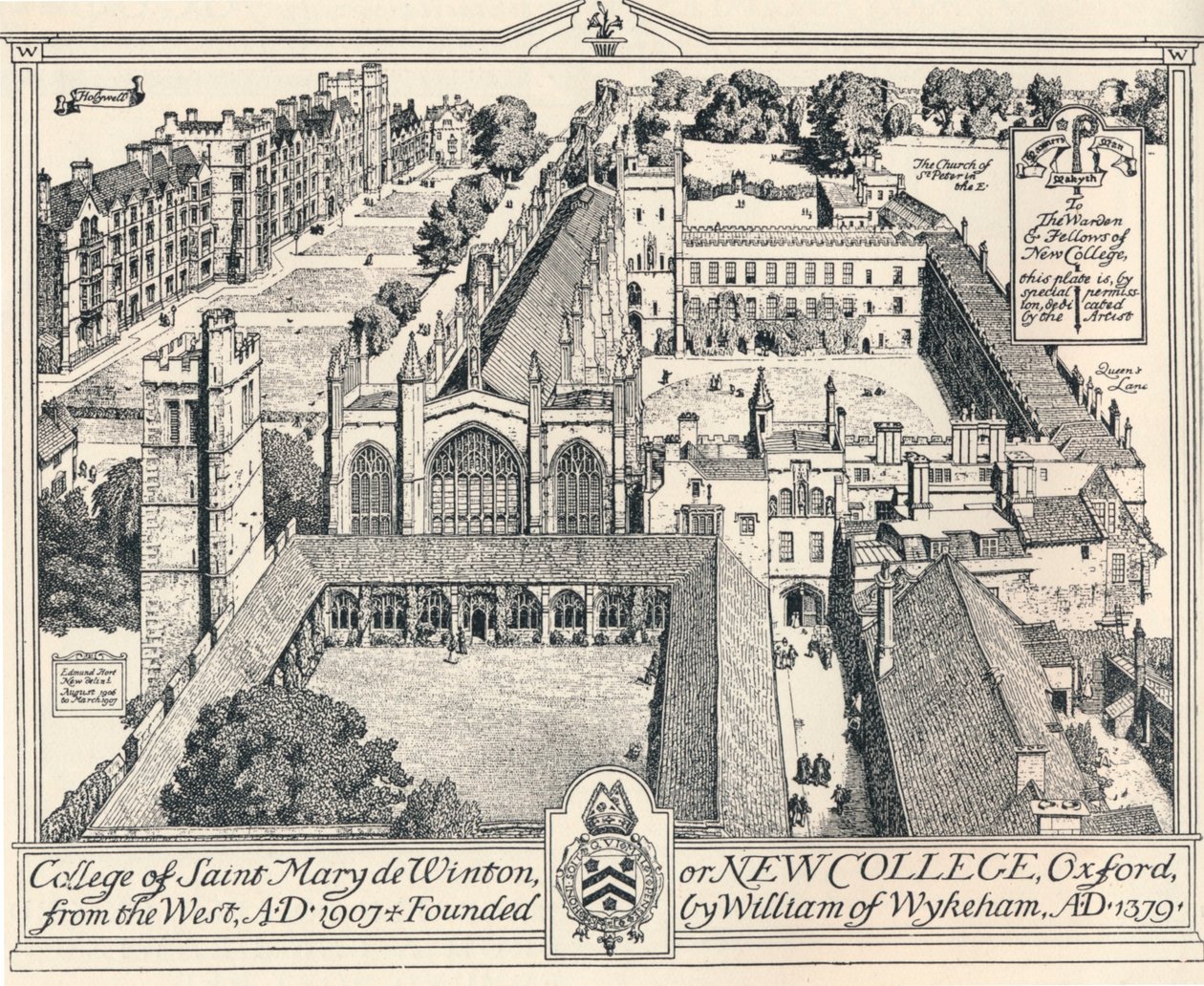 New College, Oxford, 1905 tekijältä Edmund Hort New