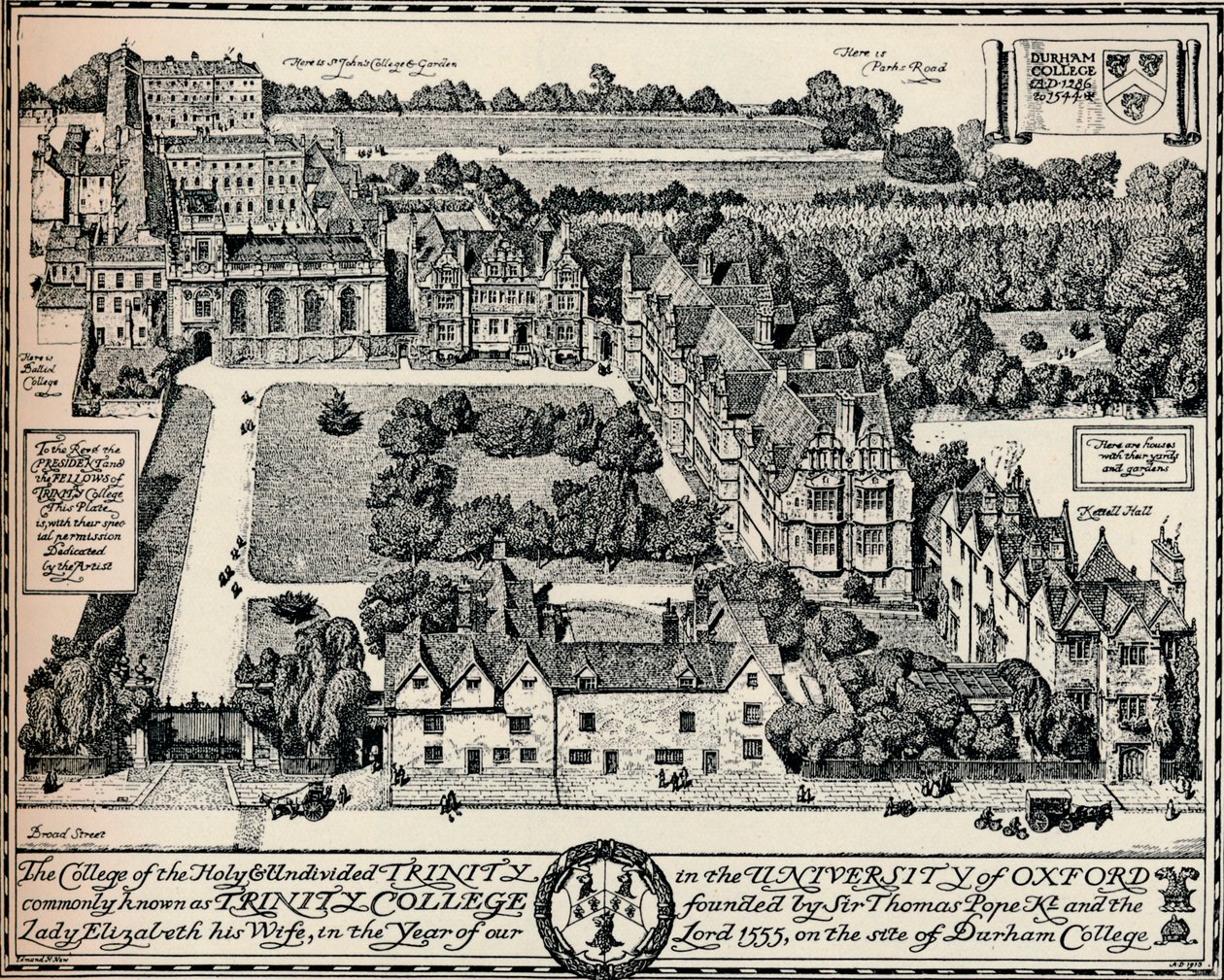 Trinity College, Oxford, 1905 tekijältä Edmund Hort New