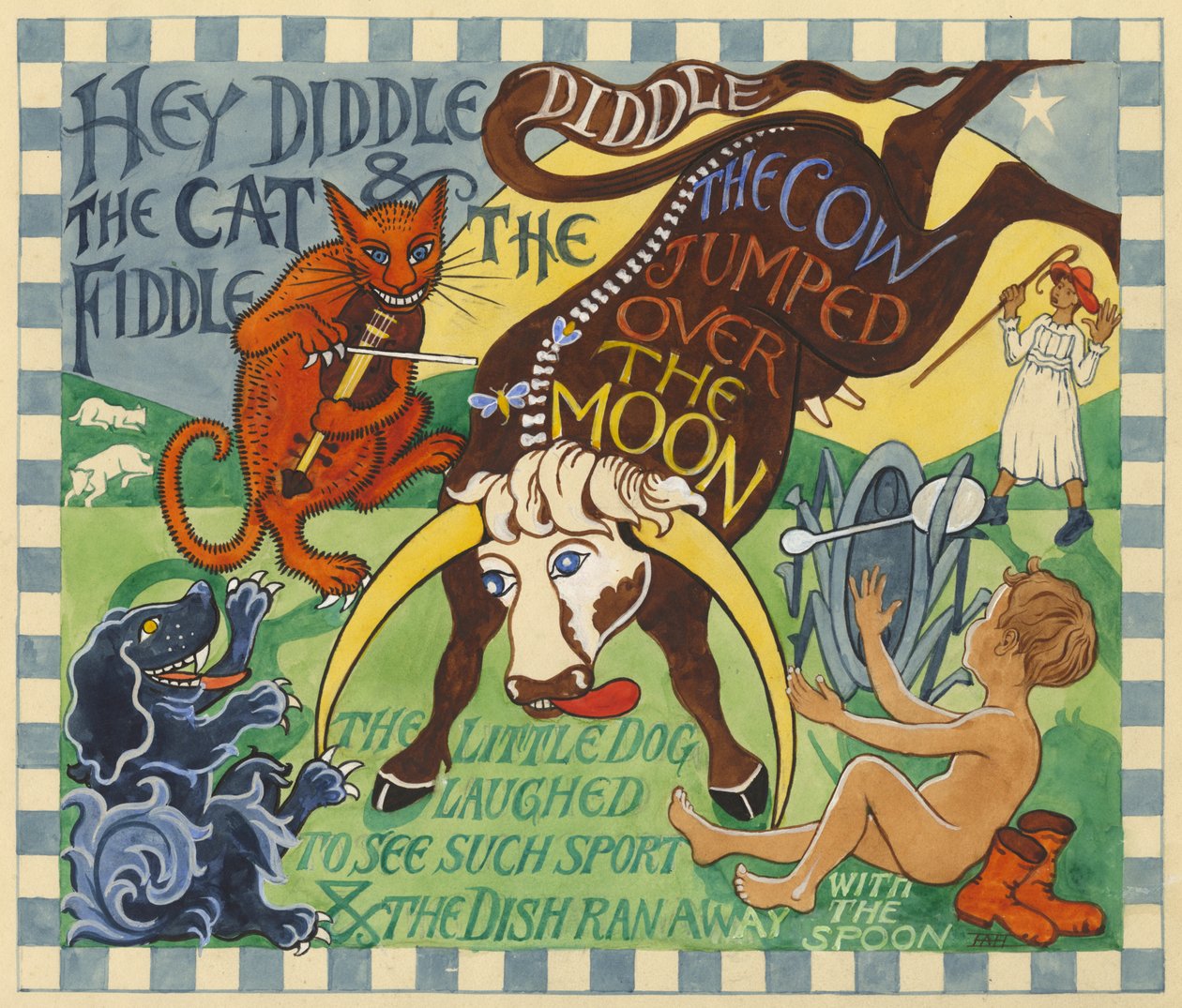 Hei Diddle Diddle, n. 1935 (guassi paperilla) tekijältä Edmund Hunter