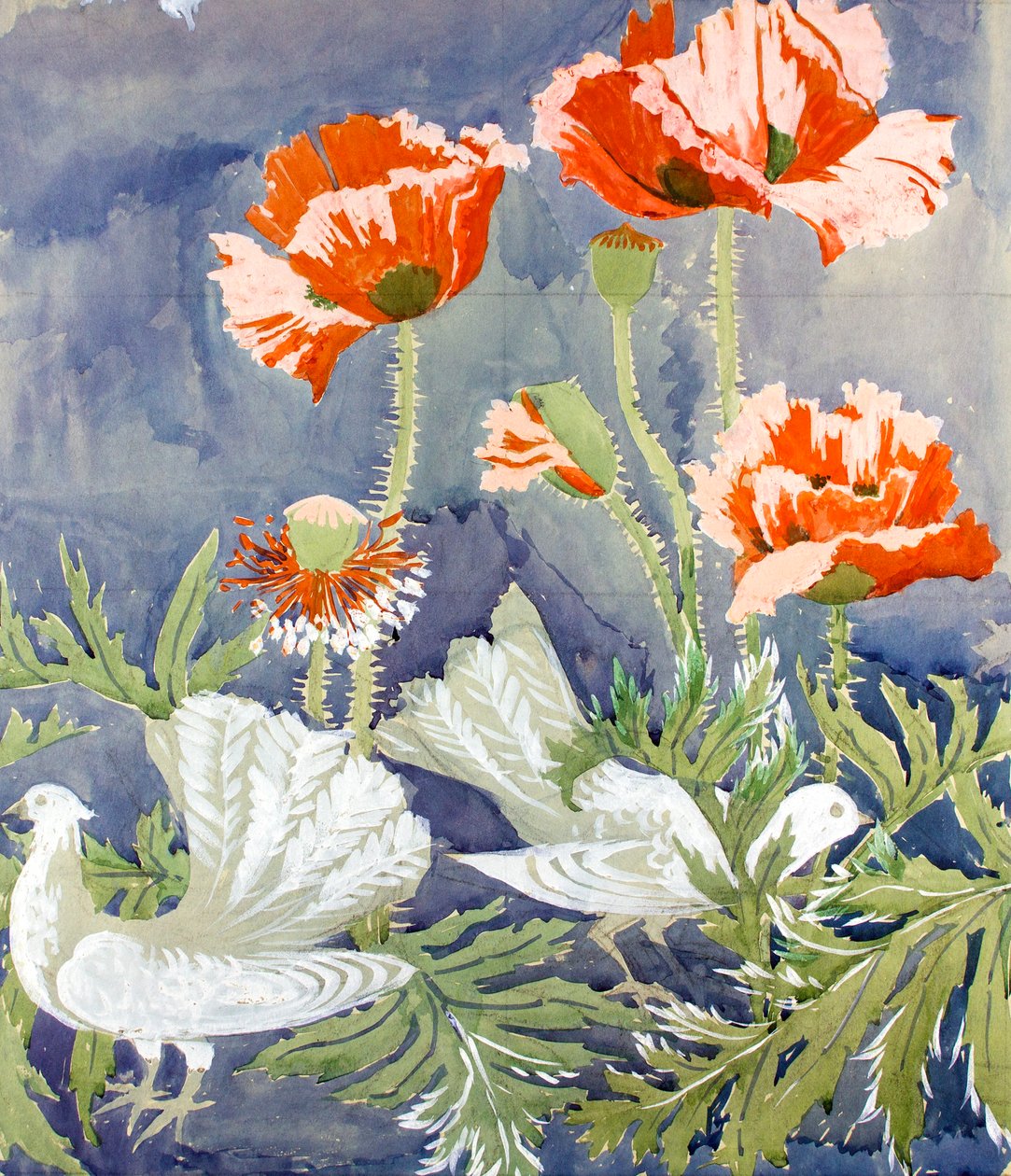 Peace c1920 (guassi paperille) tekijältä Edmund Hunter