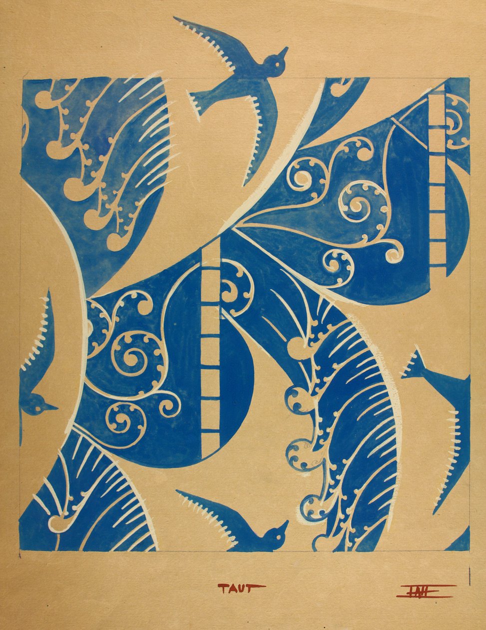 Taut, n. 1930 (guassi paperille) tekijältä Edmund Hunter