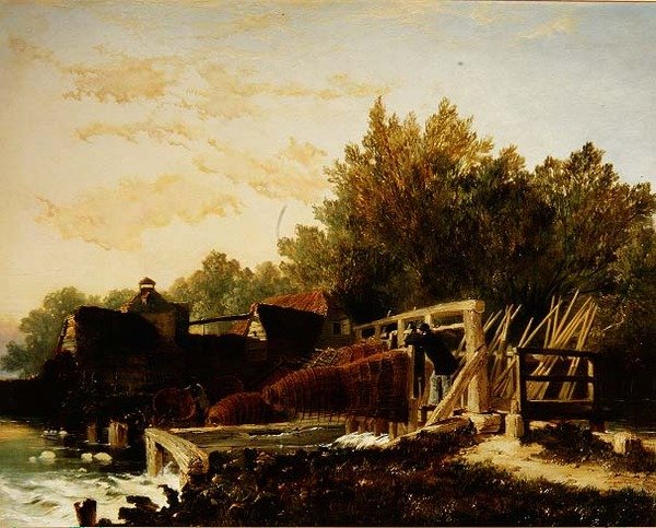 Bucks Damaged tulva, Mapledurham, Berks, aamu tekijältä Edmund John Niemann
