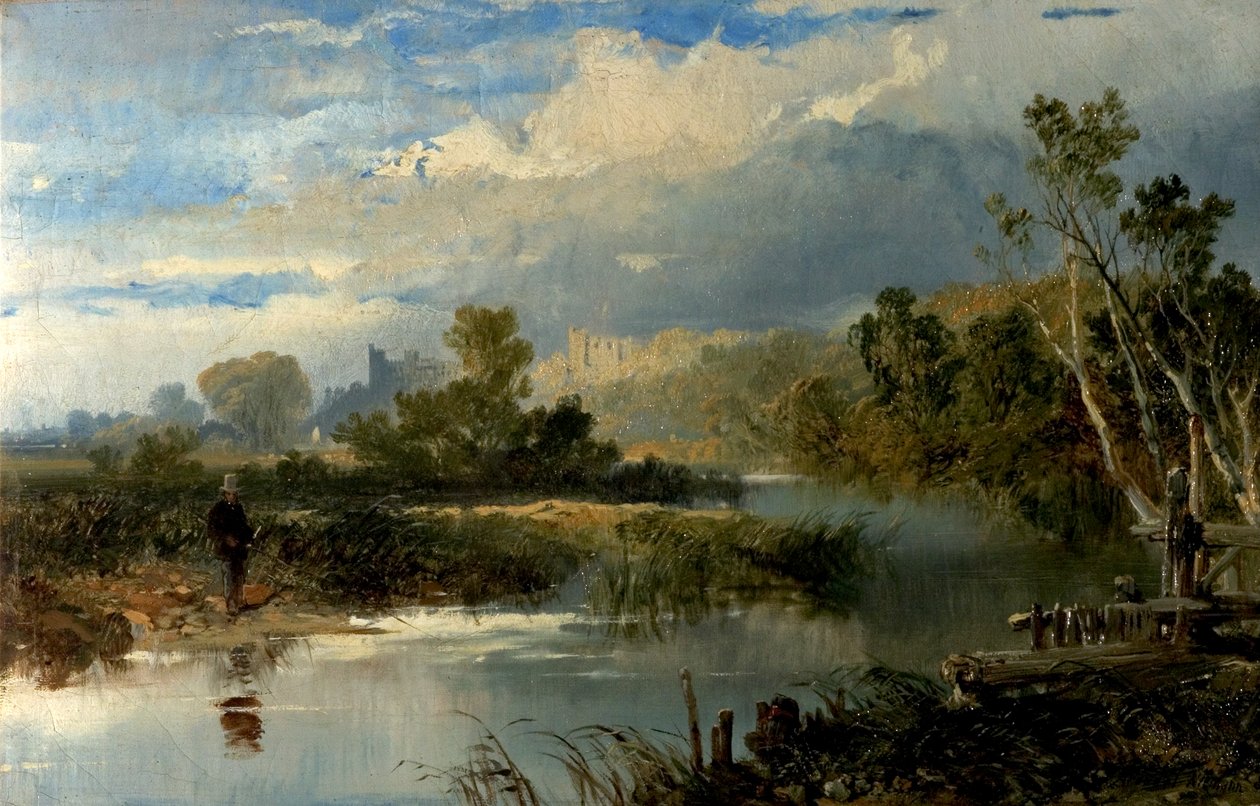 Näkymä Richmond Hallille, Yorkshire tekijältä Edmund John Niemann
