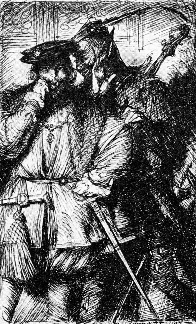 Mefistofeles ja Faust, 1923. tekijältä Edmund Joseph Sullivan
