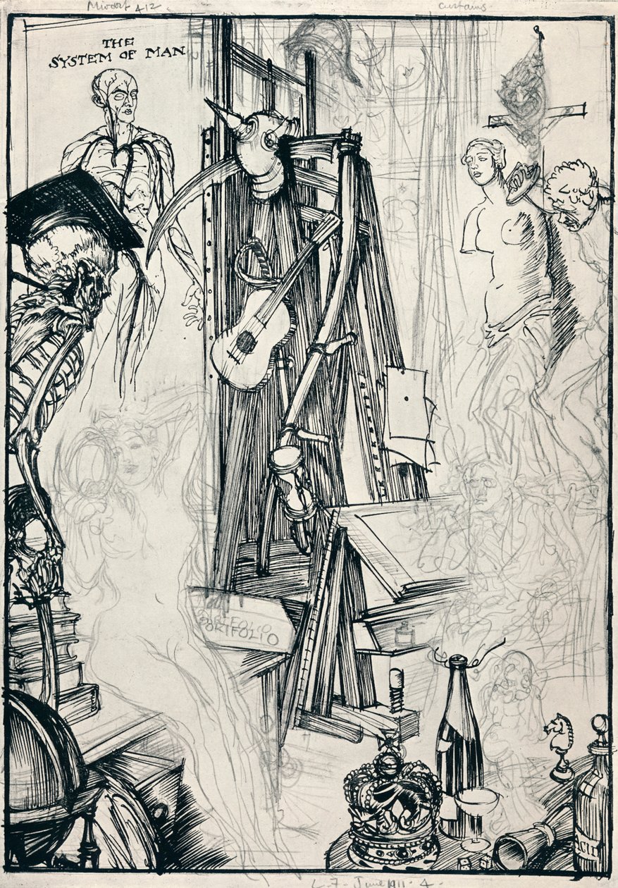 Sarjakuvapiirtäjä - Vaihe IV, vuodelta 1920 tekijältä Edmund Joseph Sullivan
