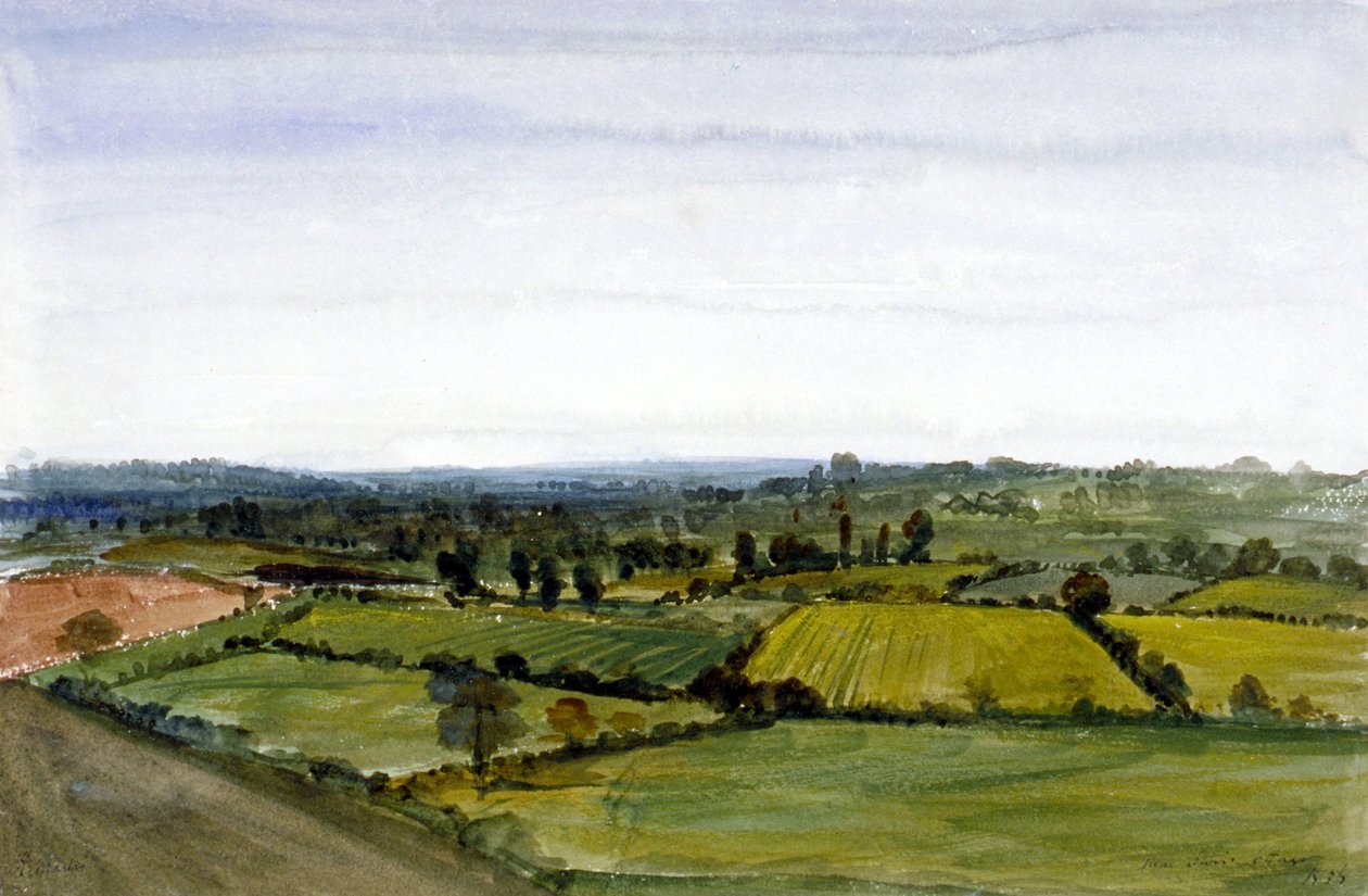 Näkymä Swiss Cottagesta, Hampstead, Lontoo, 1836. tekijältä Edmund Marks