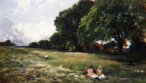 Hayfield Danburyssa, Essexissä tekijältä Edmund Morison Wimperis
