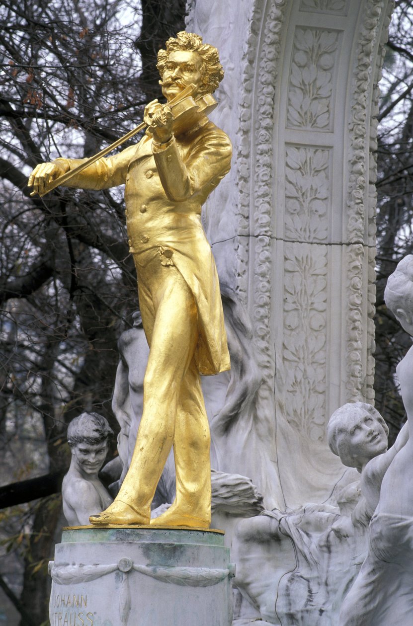 straussin patsas, Wien, Itävalta tekijältä Edmund Ritter von Hellmer