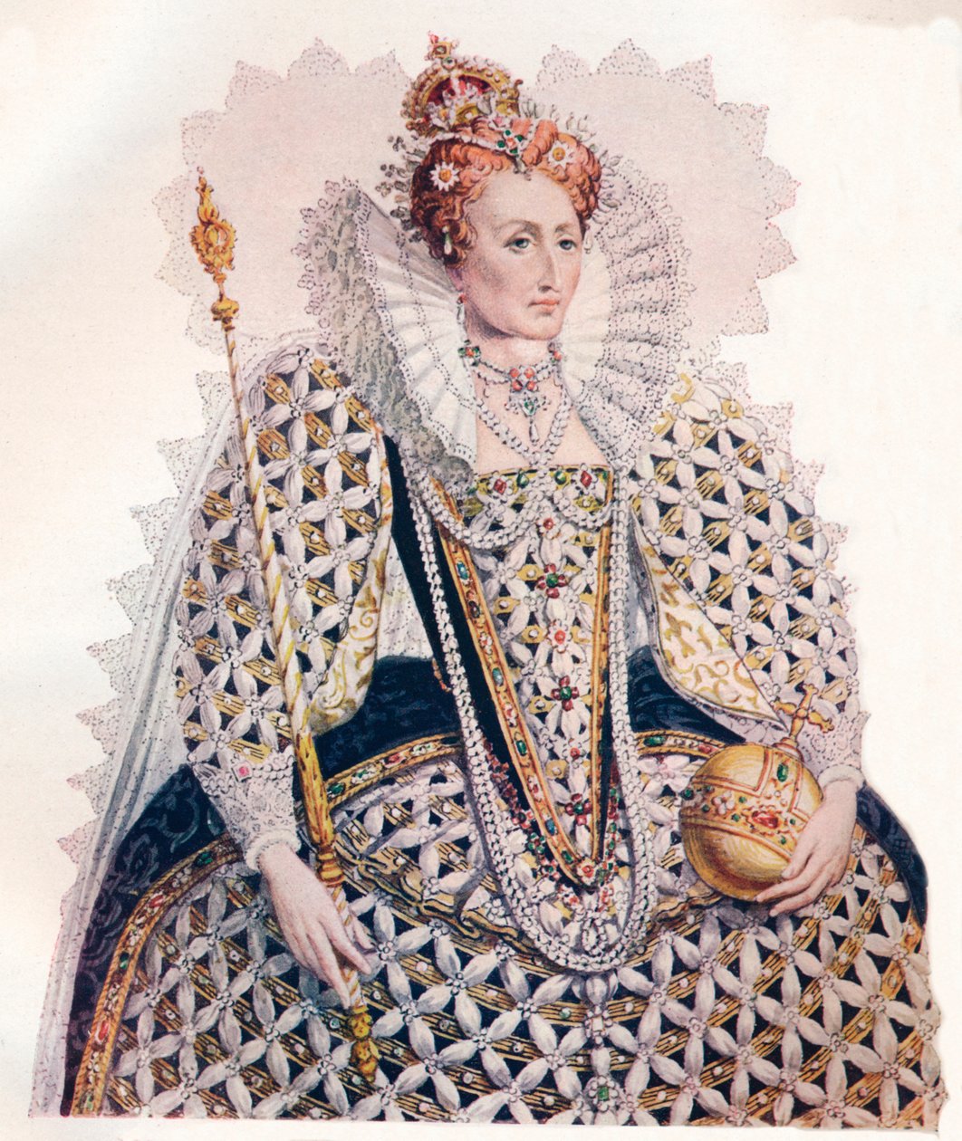 Elizabeth, Englannin kuningatar, Espanjan Armadan tappio, 1588, 1902 tekijältä Edmund Thomas Parris