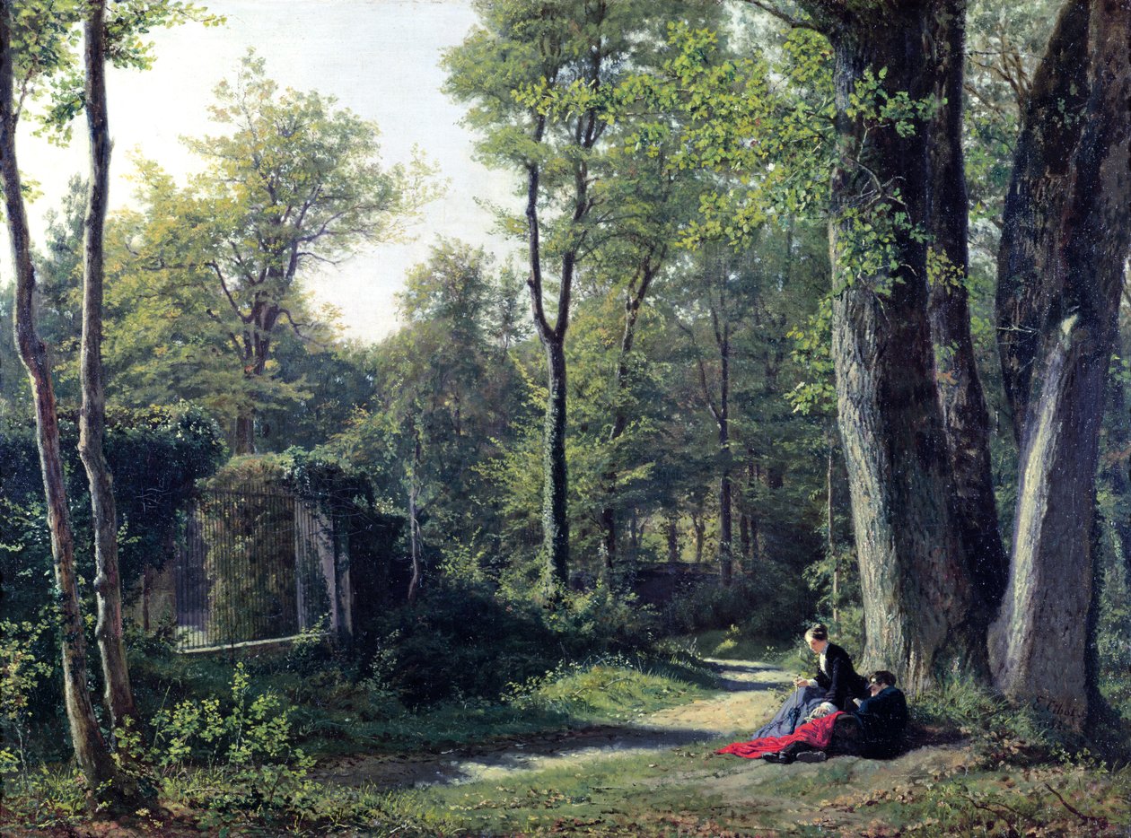 Näkymä Bellevuelle lähellä Meudonia, 1852 tekijältä Edouard Cibot