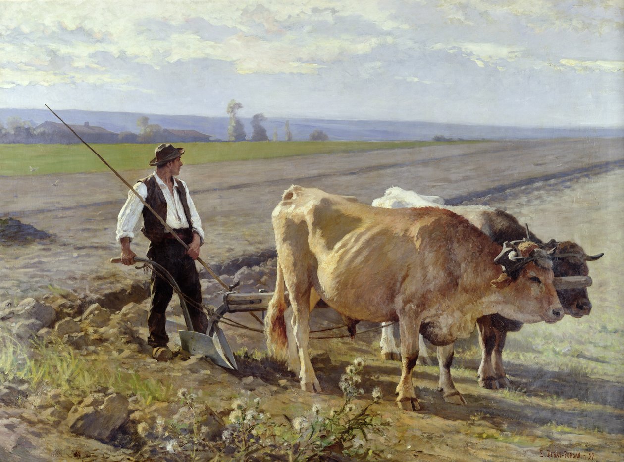 The Furrow, 1897 tekijältä Edouard Debat Ponsan