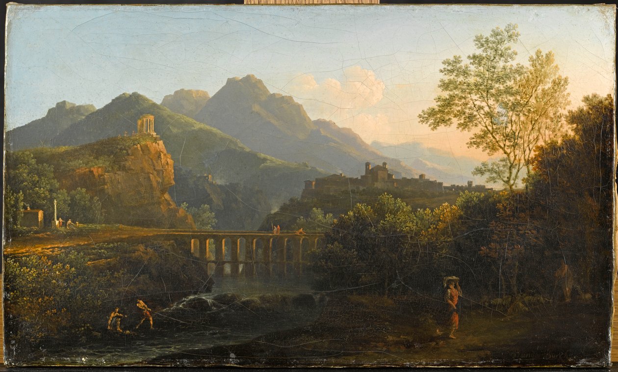 Vue du temple de la Sibylle à Tivoli selon l