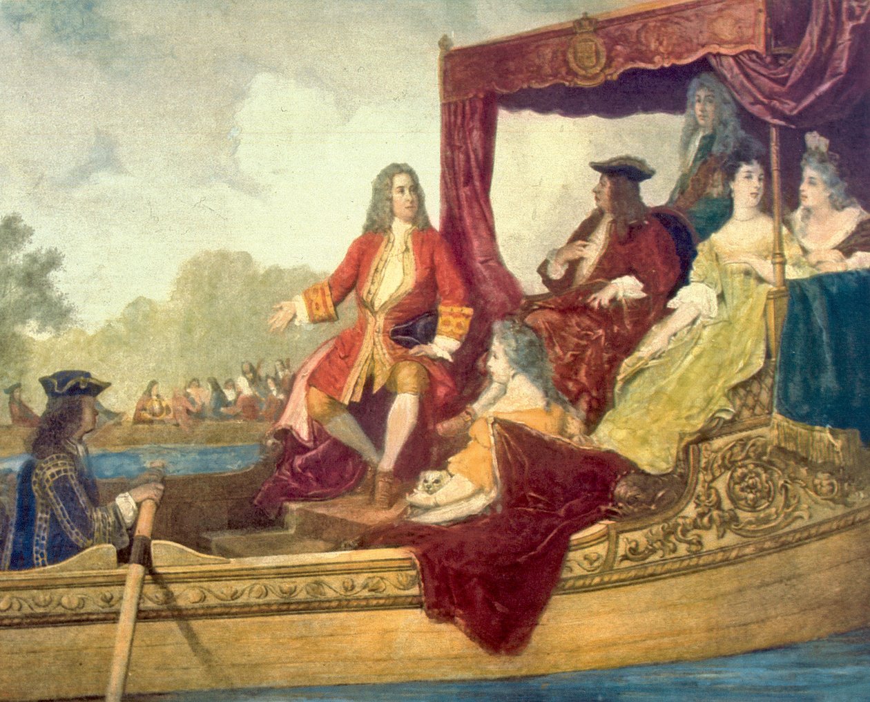 George Frideric Händel kuningas George kanssa tekijältä Edouard Jean Conrad Hamman