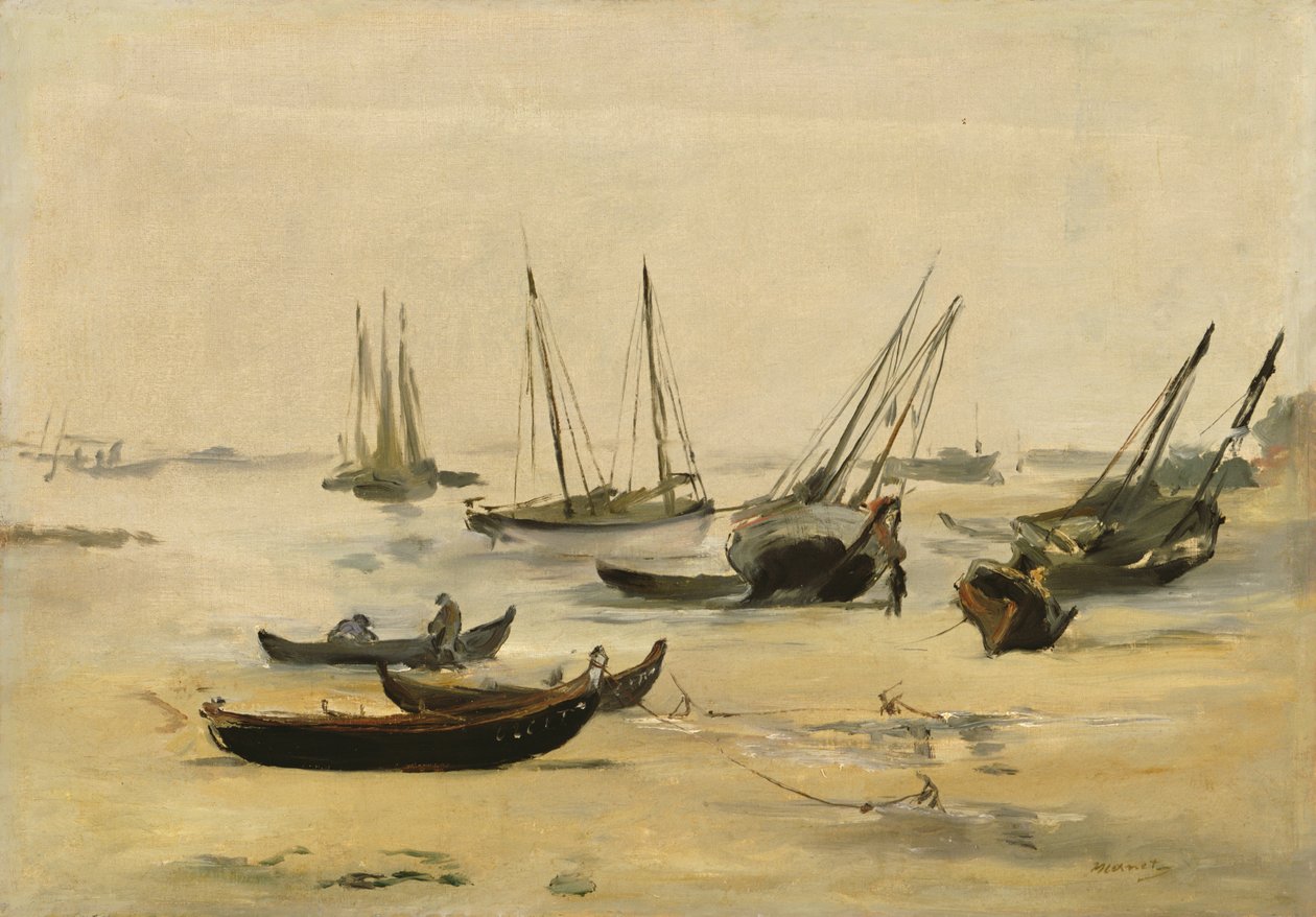 Ranta, laskuvesi n. 1873 tekijältä Édouard Manet