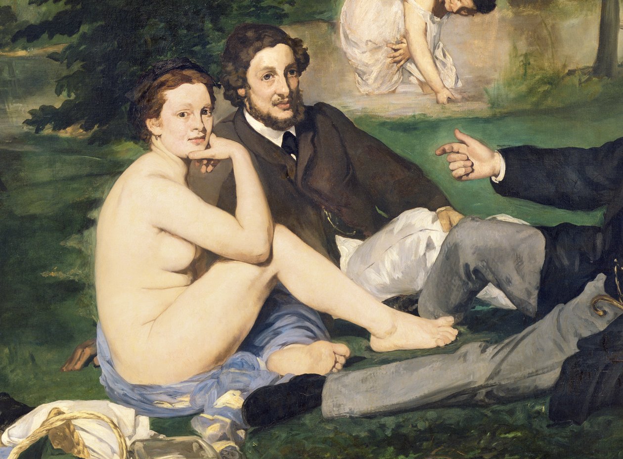 Dejeuner sur lHerbe, 1863 (katso myös 65761) (yksityiskohta 2310) tekijältä Édouard Manet