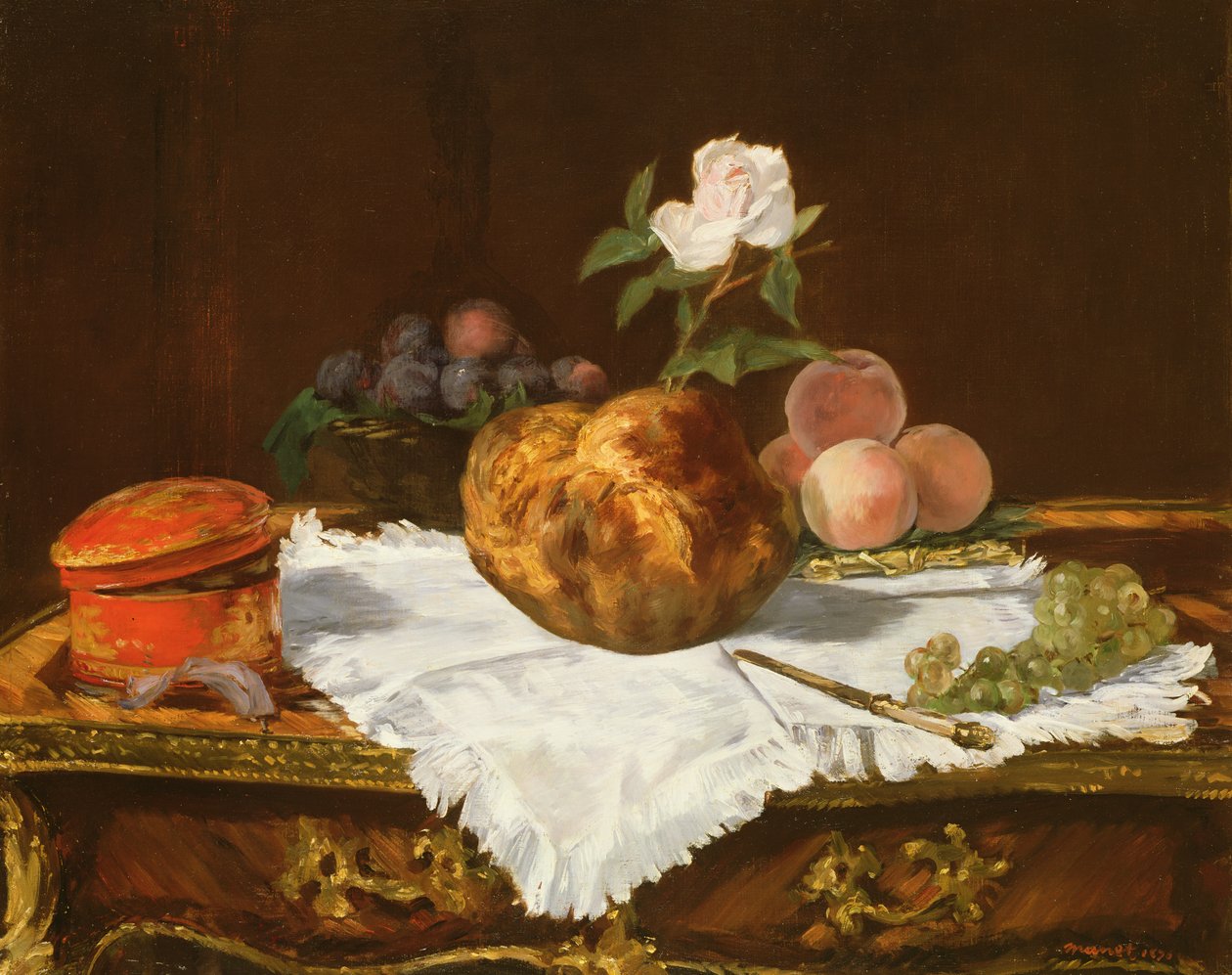 La Brioche, 1870 tekijältä Édouard Manet