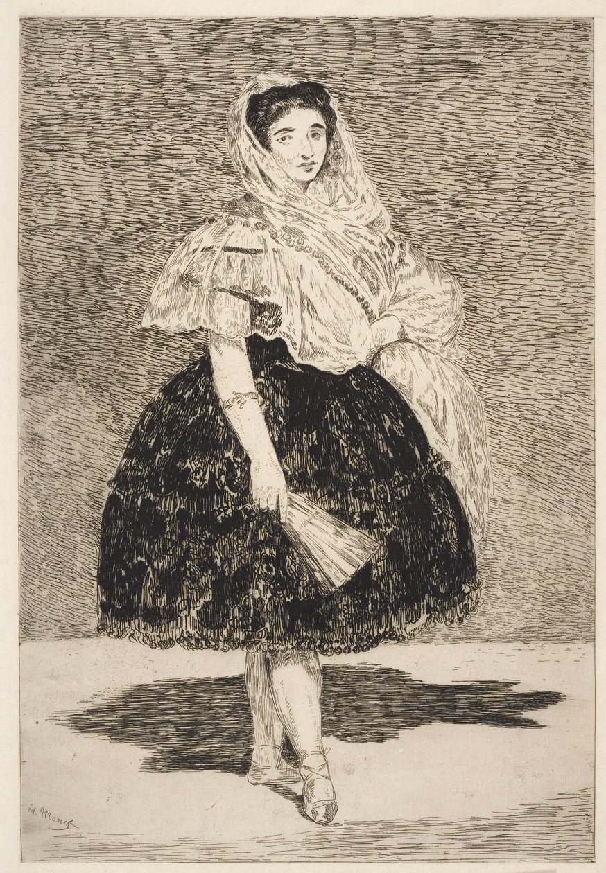 Lola de Valence, 1863 (etsaus ja akvatinta) tekijältä Édouard Manet