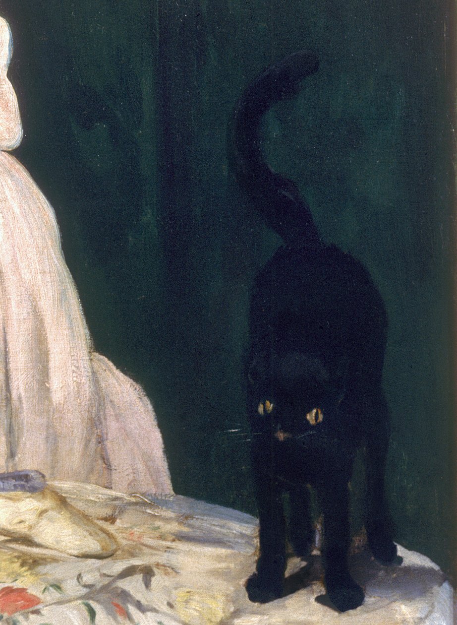 Olympia, 1863 öljy kankaalle, yksityiskohta 64183:sta tekijältä Édouard Manet