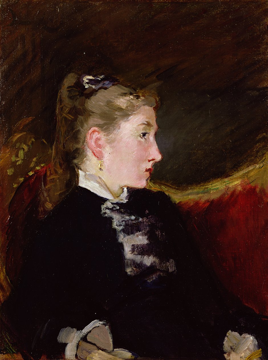 Nuoren tytön profiili - Mlle. Ellen Andree, noin 1860 tekijältä Édouard Manet