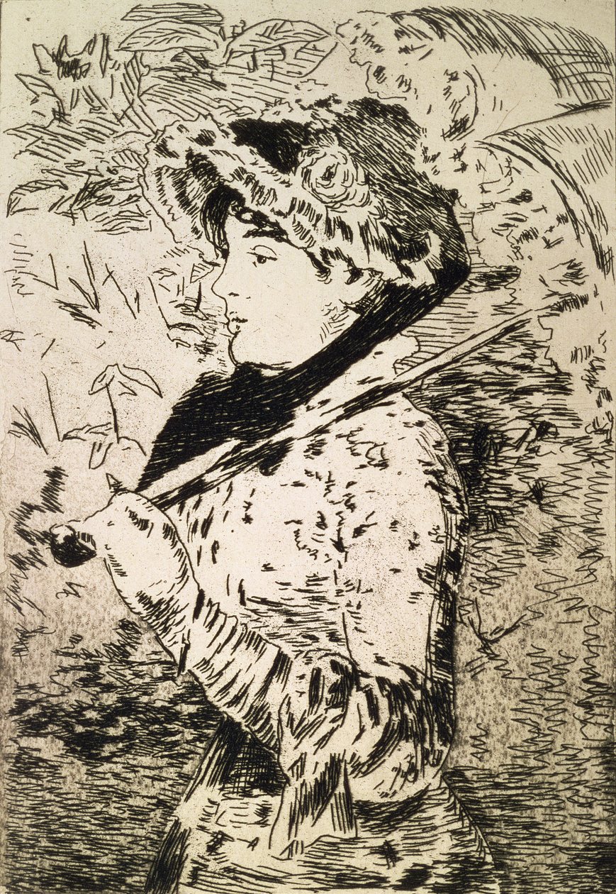 Kevät (Jeanne), 1882 (etsaus ja akvatinta) tekijältä Édouard Manet