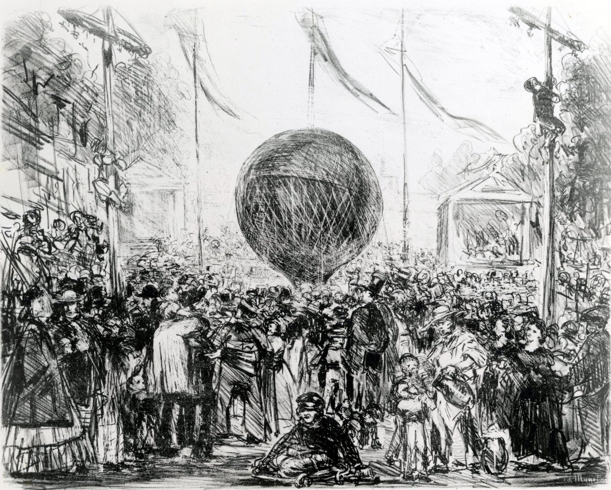 Ilmapallo, 1862 tekijältä Édouard Manet
