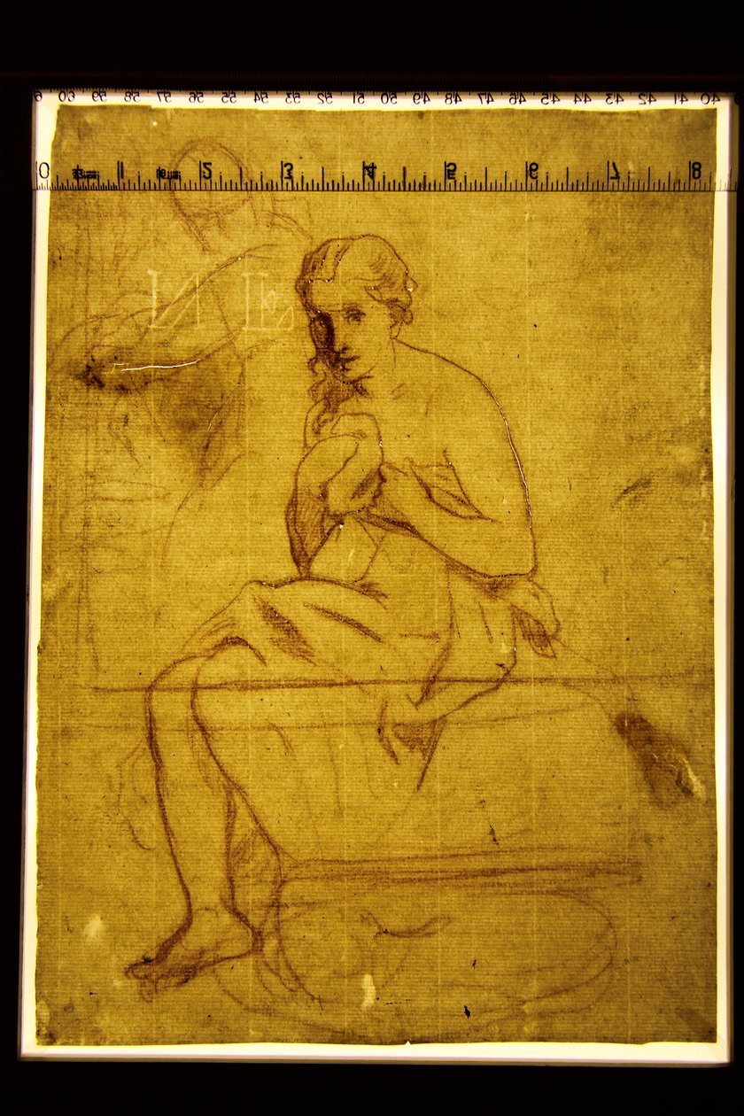 Läpivalaisukuva La Toilette, 1860 (liitu paperille) (ks. myös 5838671-2). tekijältä Édouard Manet